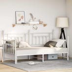 vidaXL Bedframe voor een daybed Wit 107 x 203 cm Staal, Verzenden, Nieuw, Wit, Metaal