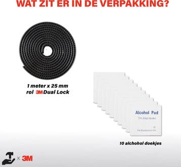 3M Dual Lock – 1 Meter – Klittenband Zelfklevend – Heavy, Ophalen of Verzenden, Zo goed als nieuw