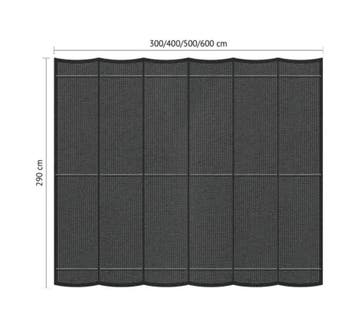 Harmonicadoek 290 x 500 cm Antraciet, Ophalen of Verzenden, Nieuw