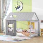 Huis Kinderbed 90x200 cm – Met Dak en Ramen, Houten, Verzenden, Nieuw
