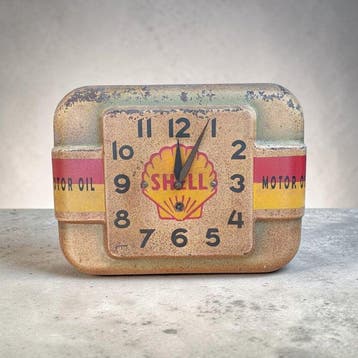 Klok - Metaal - 1950-1960 - Oude Shell-horloge, Antiek en Kunst