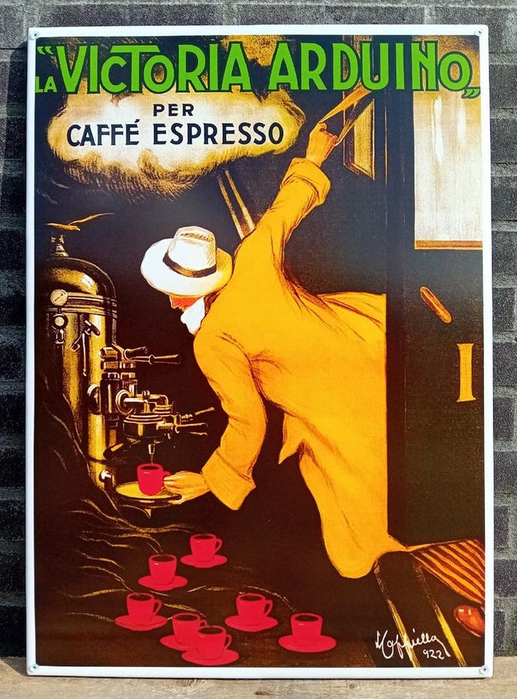 emaille bord La Victoria Arduino, Verzamelen, Merken en Reclamevoorwerpen, Verzenden