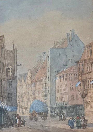 Samuel Prout (1783-1852), Toegeschreven aan - Veduta Urbana, Antiek en Kunst