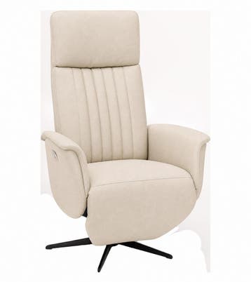 Relaxfauteuil Leerdam  - relaxfauteuils - Creme, Nieuw, Stof
