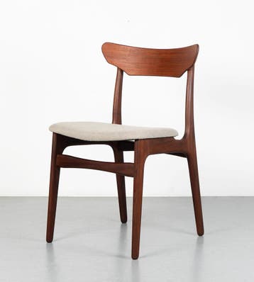 Vintage Deense eetkamerstoelen in teak, set van 6, Nieuw, Overige kleuren, Hout, Deens Design, Scandinavisch, Vintage, Mid Century, Retro