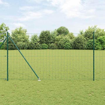 vidaXL Euro-hek met grondpennen 10 x 1,6 m PVC-Coated Staal, Tuin en Terras, Verzenden, Nieuw, IJzer