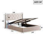 Hydraulisch tweepersoonsbed met LED-hoofdeinde, Verzenden, Nieuw