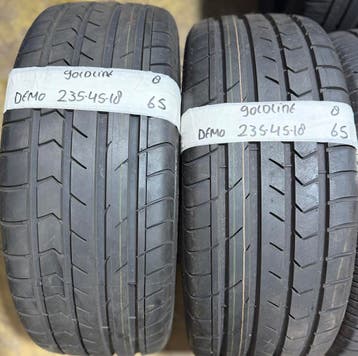 2x 235-45-18 Goldline Zomer 2x8mm €65 PerBand 235 45 18 DEMO, Ophalen, 18 inch, Gebruikt, 235 mm