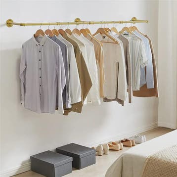 Industrieel Wandkledingrek Pijp Design - 180cm Robuust Ophan, Verzenden, Nieuw