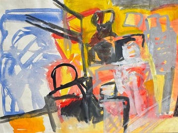 Marcus de Vestele (1941-2024) - Grande Composition Cobra, Antiek en Kunst, Kunst | Schilderijen | Modern