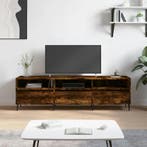 vidaXL Tv-meubel 150x30x44,5 cm bewerkt hout gerookt, 100 tot 150 cm, Verzenden, Nieuw, Minder dan 100 cm