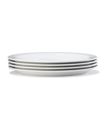 HEMA Dinerbord Ø26cm Alledag porselein wit - 4 stuks, Verzenden, Nieuw