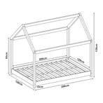 [en.casa] Kinderbed Cerro huisbed met bedbodem 120x200 cm mi, Verzenden, Nieuw