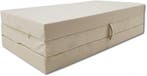 Opklapbaar Matras 200x80 | Ruimtebesparend | Scherpe Prijs, Overige materialen, Verstelbaar, Eenpersoons, Beige