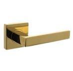 Intersteel deurklink Hera op vierkant rozet PVD messingkleur, Verzenden, Nieuw