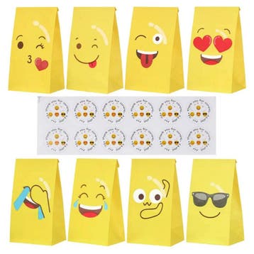 Fako Bijoux - 48 Uitdeelzakjes + Stickers - Emoji / Smiley -, Verzenden, Nieuw