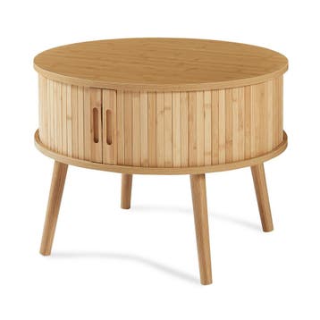 Nachtkastje Nordkapp rond 45x60 cm naturel [en.casa], Verzenden, Nieuw