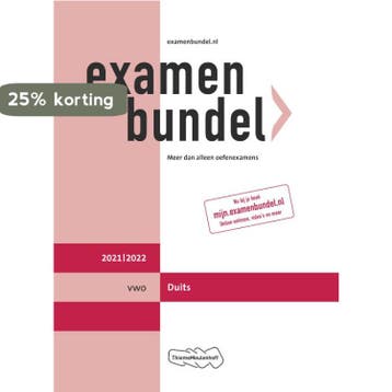 Examenbundel / vwo Duits 2021/2022 9789006434392, Verzenden, Gelezen