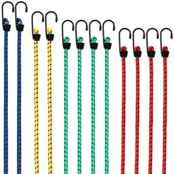Bagagespin Met Haken 12 stuks Elastiek/Metaal 30-95cm, Verzenden, Nieuw