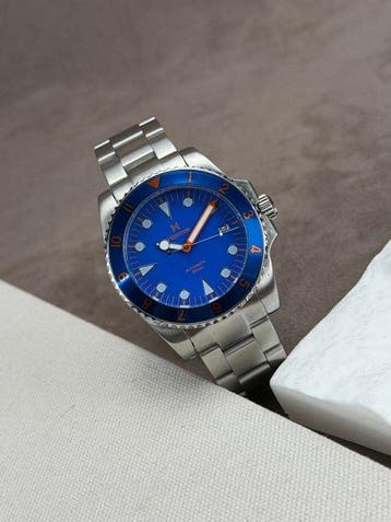 Heritor - Automatic Luciano Date - Navy - Zonder, Nieuw