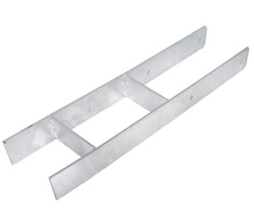 Starx h-paalhouder voor paal 120x120 mm verzinkt, Verzenden, Nieuw