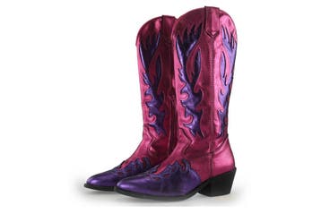 DWRS Cowboy laarzen in maat 38 Paars, DWRS, Overige kleuren, Verzenden, Zo goed als nieuw