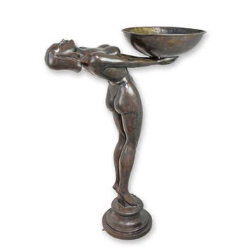 A BRONZE FIGURAL ART DECO FOUNTAIN (Beeldjes - Decoratie), Verzenden, Nieuw