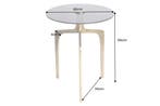 Ronde bijzettafel ABSTRACT 60cm messing goud metalen poten, Huis en Inrichting, Tafels | Sidetables, Ophalen of Verzenden, Nieuw
