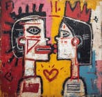Eric Brumette - KISS ME LIKE BASQUIAT 3 - Toile L, Antiek en Kunst