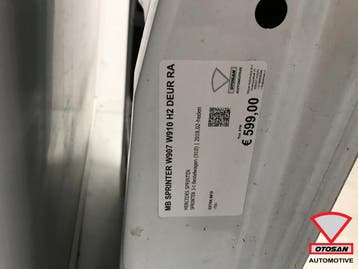 Mercedes Sprinter W907 W910 H2 Deur Portier Rechts Achter Or, Ophalen, Gebruikt, Deur, Mercedes-Benz