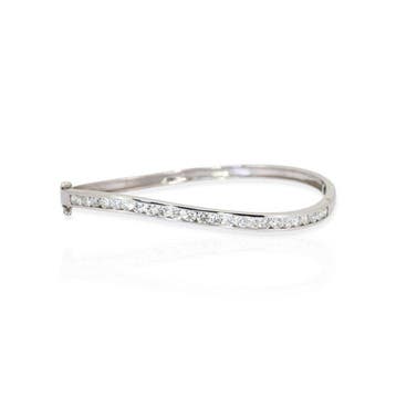 Zonder minimumprijs - Armband - 18 karaat Witgoud - 1.50ct.