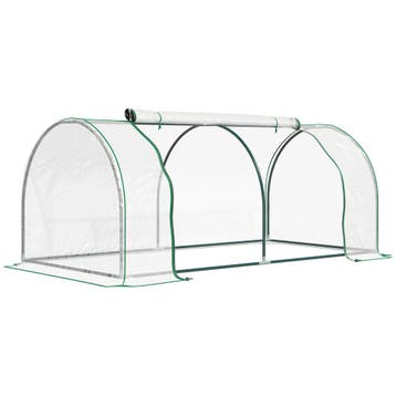 Broeikas Met Deur 200x100x80cm, Kweekbak Van Staal En PVC Vo, Verzenden