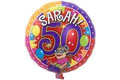 Foil Balloon Sarah 50, Hobby en Vrije tijd, Feestartikelen, Verzenden, Nieuw, Feestartikel, Abraham of Sarah