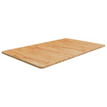 vidaXL Wastafelblad 100x60x1,5 cm behandeld massief hout, Huis en Inrichting, Verzenden, Nieuw, Bruin