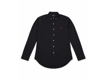 Veiling - Polo Ralph Lauren Overhemd - Maat M - Zwart, Nieuw