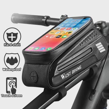 WEST BIKING Fietsstuurtas 7 inch Waterdicht Frame Tas met To, Verzenden, Nieuw