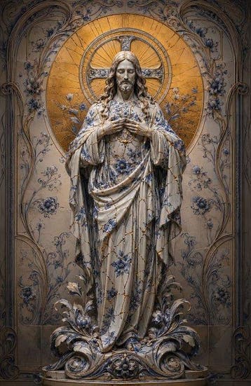 Yamila - XL - Resplandor Fragmentado: Jesucristo Redentor, Antiek en Kunst