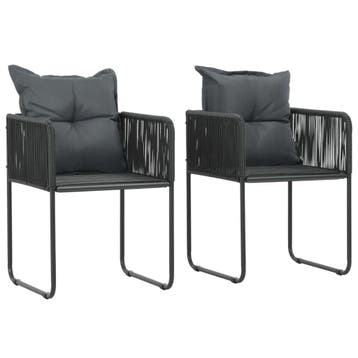 Tuinstoelen Poly Rattan 2st - Retourdeal 59% Korting, Ophalen of Verzenden, Gebruikt, Wicker