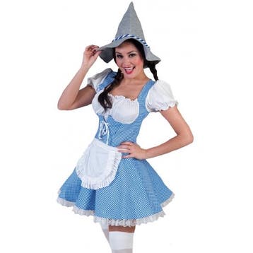 Blauw geblokte Oktoberfest jurk voor dames - Dirndl jurkjes, Ophalen of Verzenden, Nieuw