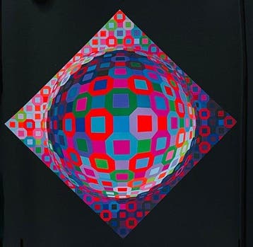 Victor Vasarely (1906-1997) (daprès) - Planetary, Antiek en Kunst