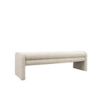 50% Korting: Eetkamerbank Neil bouclé taupe 160 cm, Ophalen, Zo goed als nieuw, Grijs