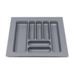 Bestekbak 505 mm tot 600 mm breed zilvergrijs (Basic), Nieuw