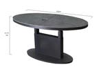 Primitivo lounge diningtafel ovaal 150x90xH51-72cm in, Tuin en Terras, Tuintafels, Ophalen of Verzenden, Nieuw