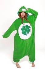 Onesie Troetelbeer Groen M-L Troetelbeertjes Pak Kostuum Goo, Maat 38/40 (M), Carnaval, Nieuw, Ophalen of Verzenden