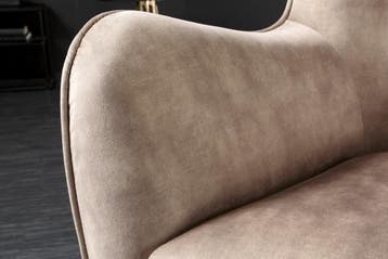 Design XL fauteuil AMSTERDAM champagne fluweel zwart metalen, Ophalen of Verzenden, Nieuw