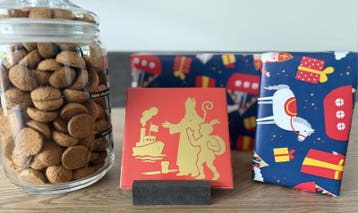 Decoratie Tegel 10x10 cm - Sint en Piet en Stoomboot, Diversen, Ophalen of Verzenden, Nieuw