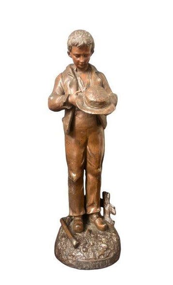 Figuur - L’angelus - man in biddende houding - naar