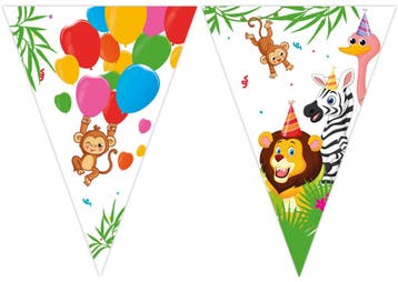 Jungle Dieren Balloons vlaggenlijn (2,3m), Ophalen of Verzenden, Nieuw