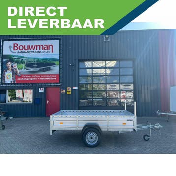 VDM Enkelas Aluminium bakwagen 258x130 750Kg, Ophalen of Verzenden, Nieuw