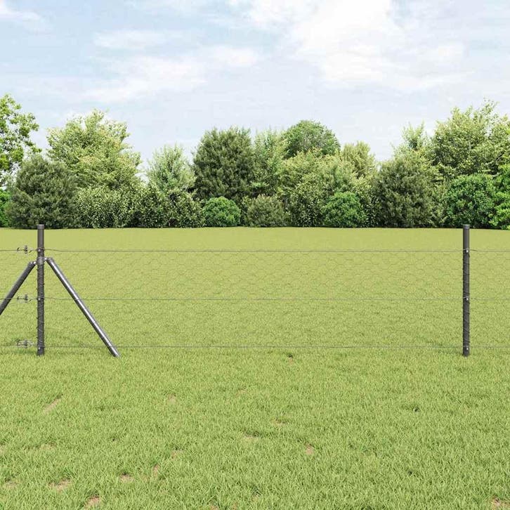 vidaXL Hexagon Hek Grijs 1,2 x 100 m PVC, Tuin en Terras, Schuttingen, Nieuw, Kunststof, Verzenden